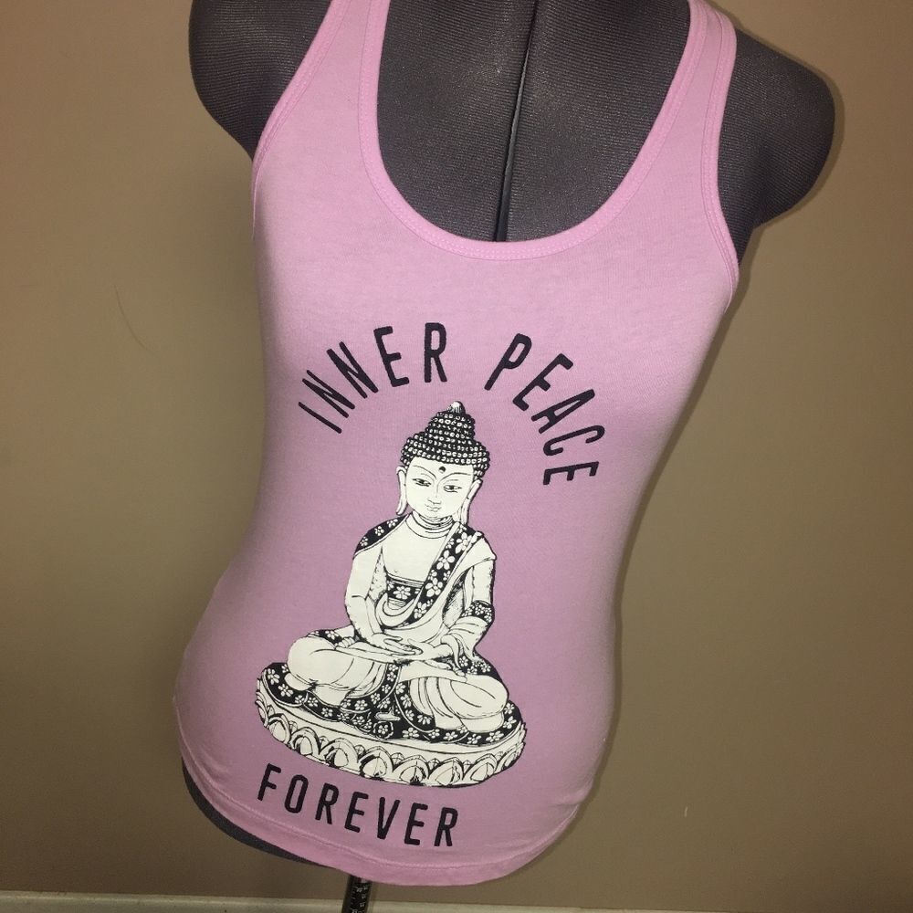 USA Made Funky Yoga Namaste Peace Tank XS